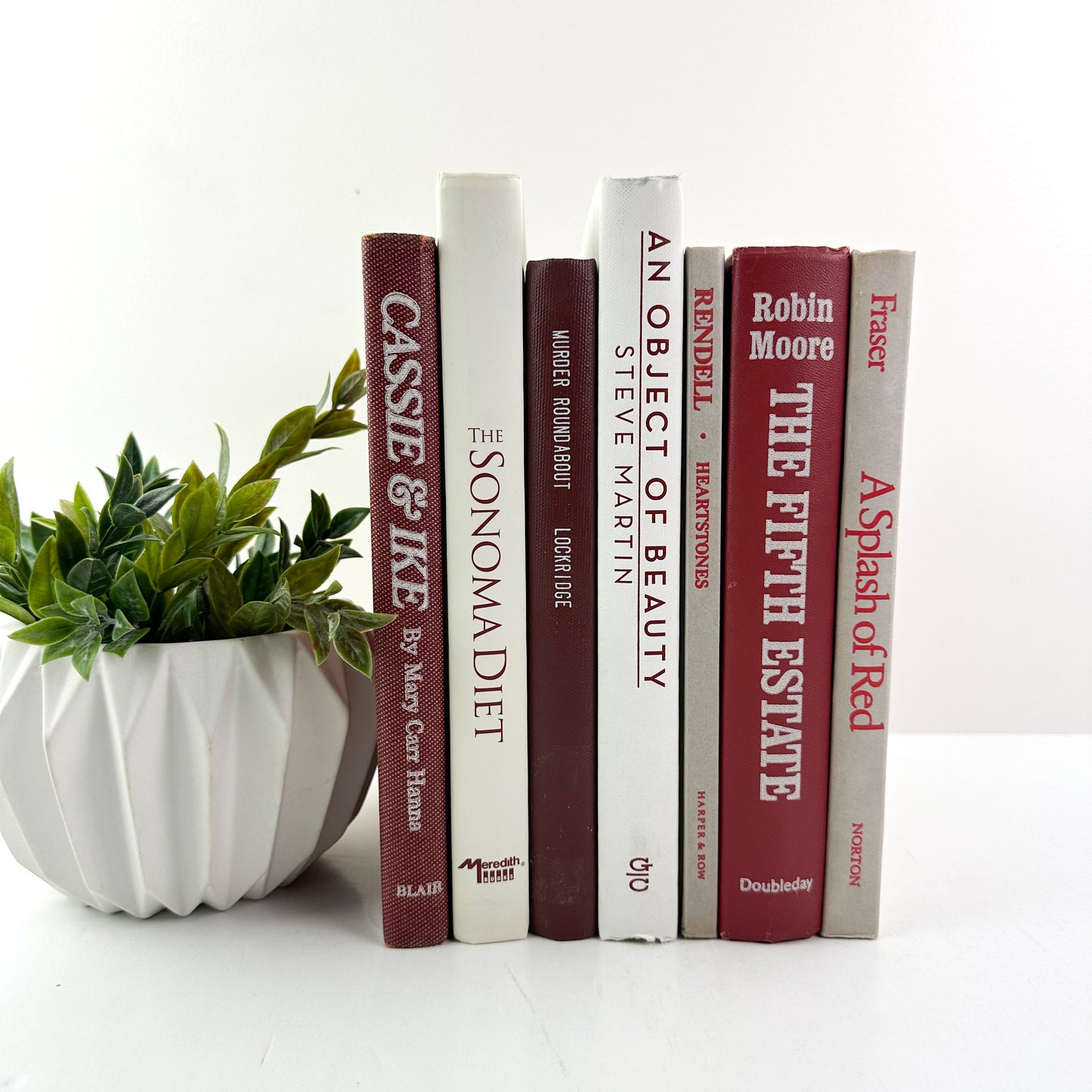 Red and Gray Book Decor