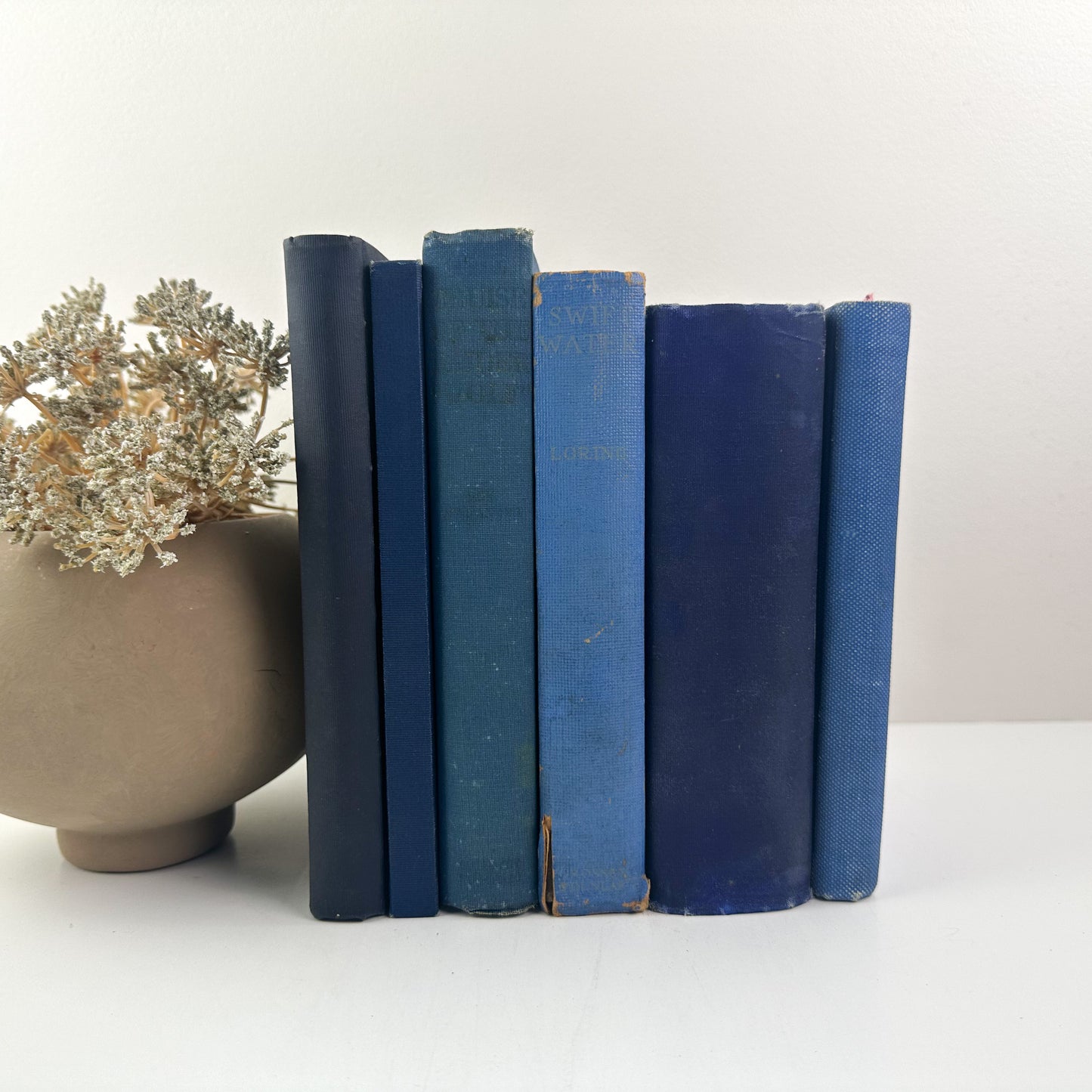 Blue Mantel Decor