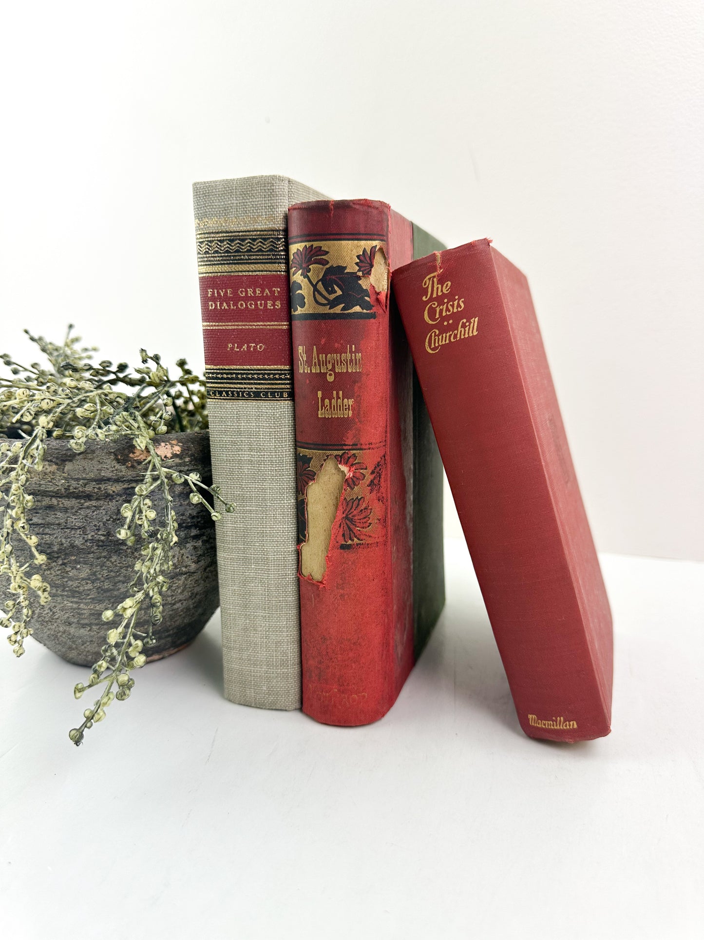 Red Vintage Book Set