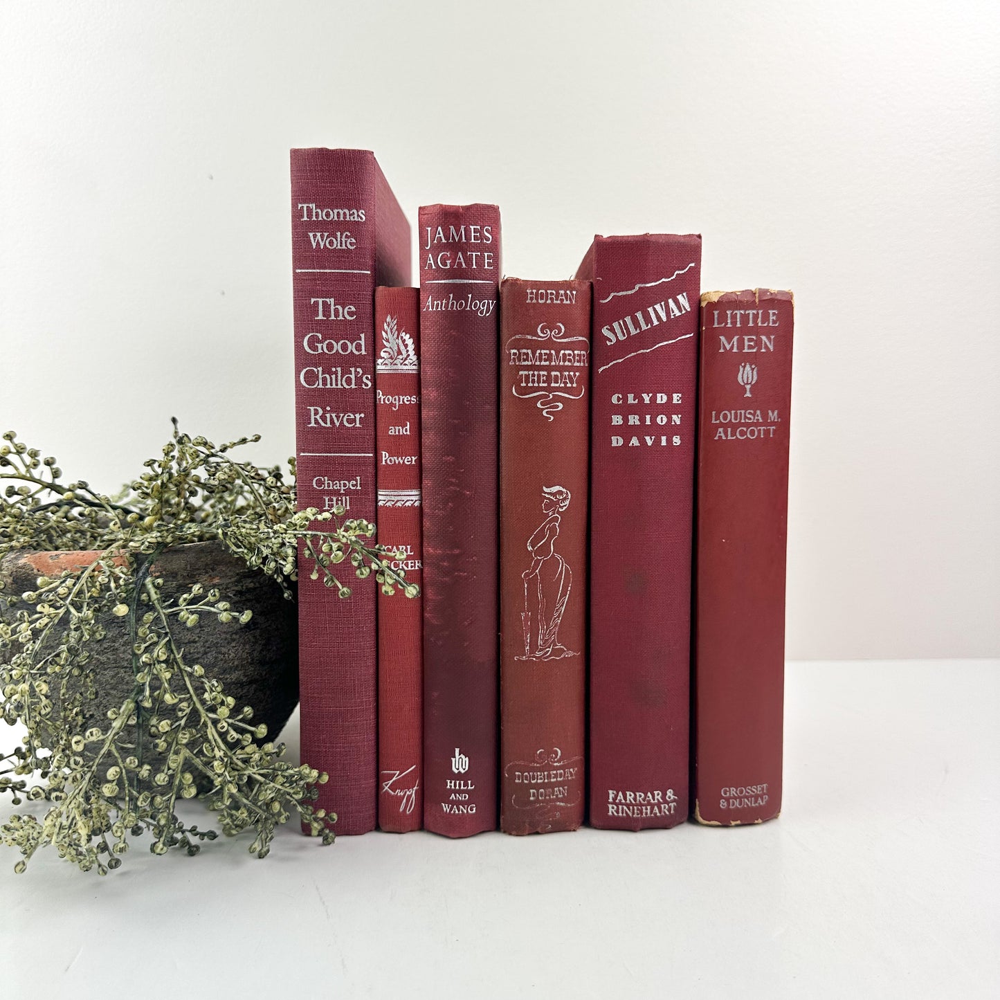 Red Books for Mantel Decoration
