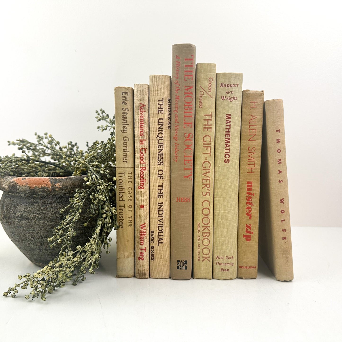 Red and Cream Decorative Books