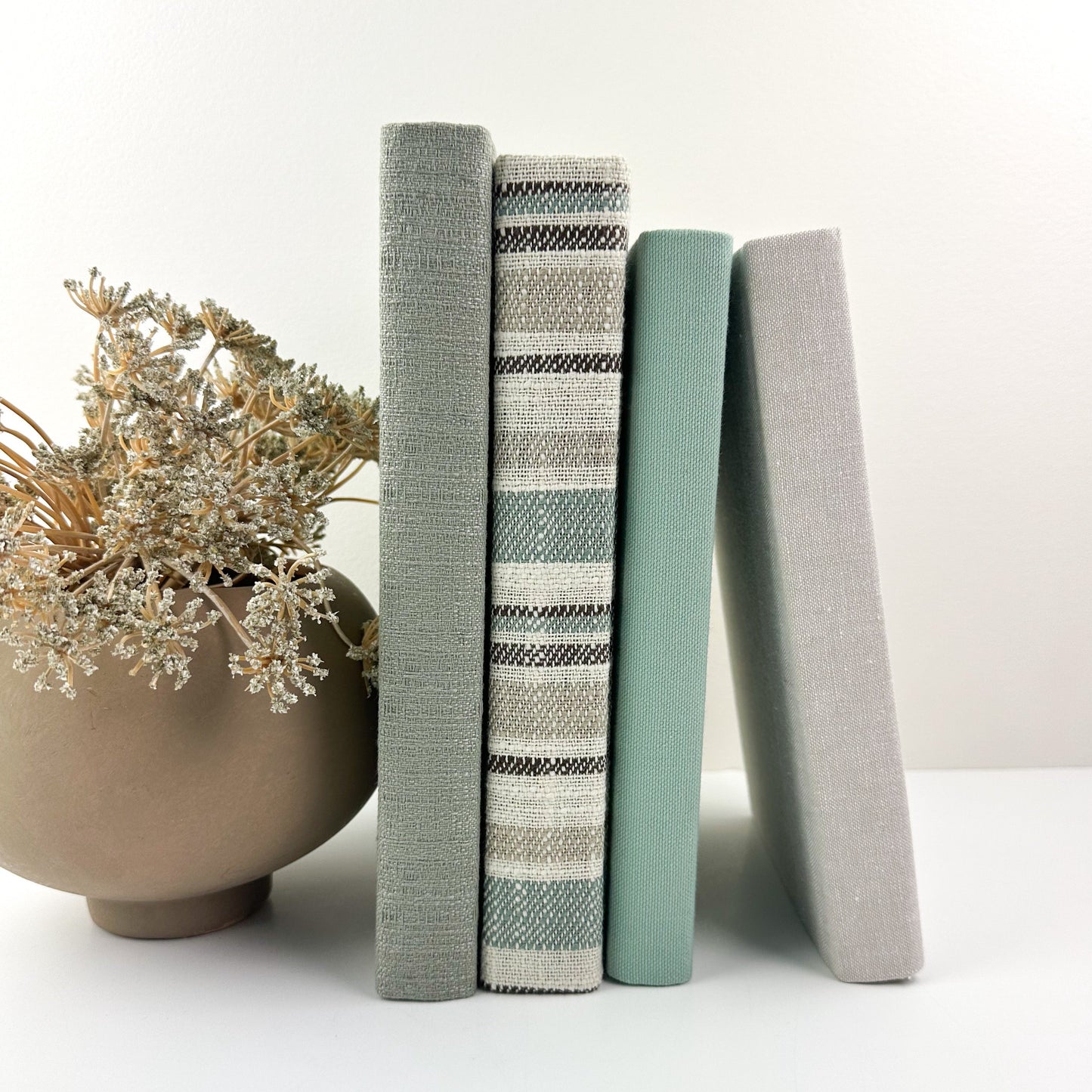 Mint Fabric Covered Book Set