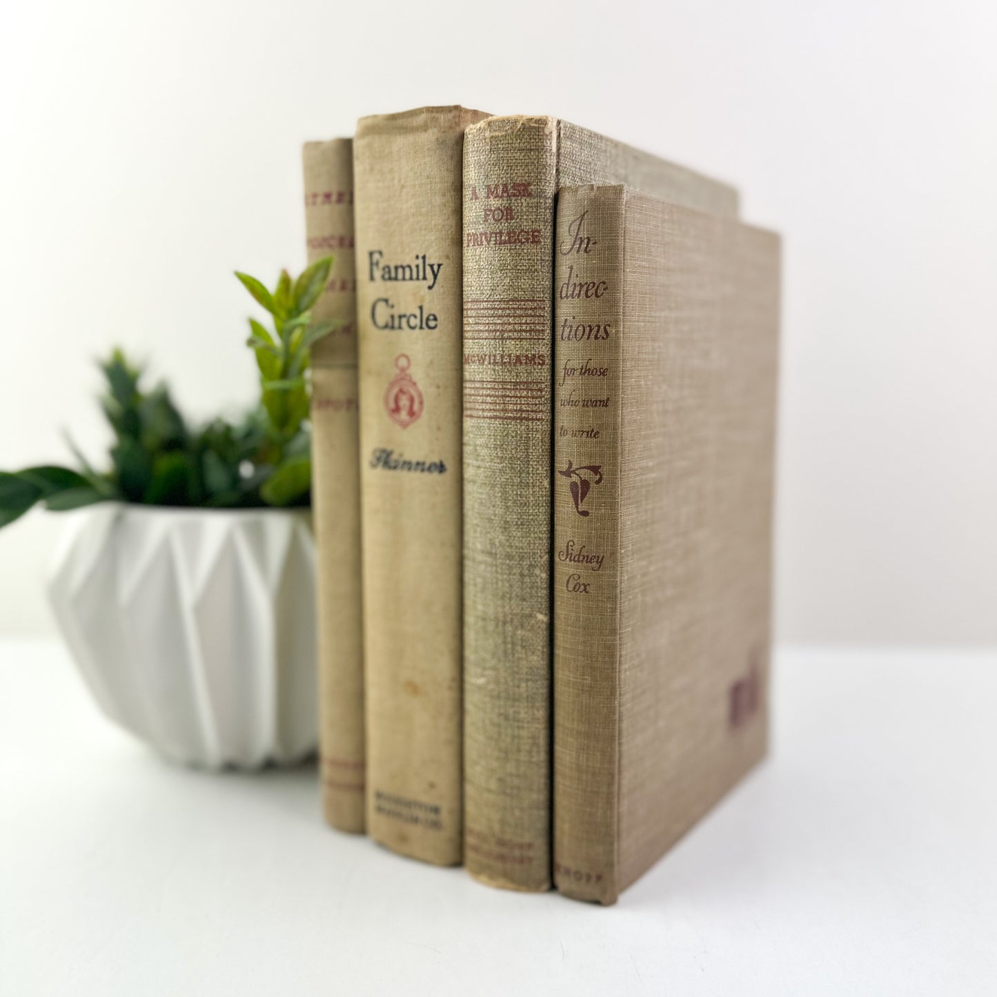 Cream Books for Decor