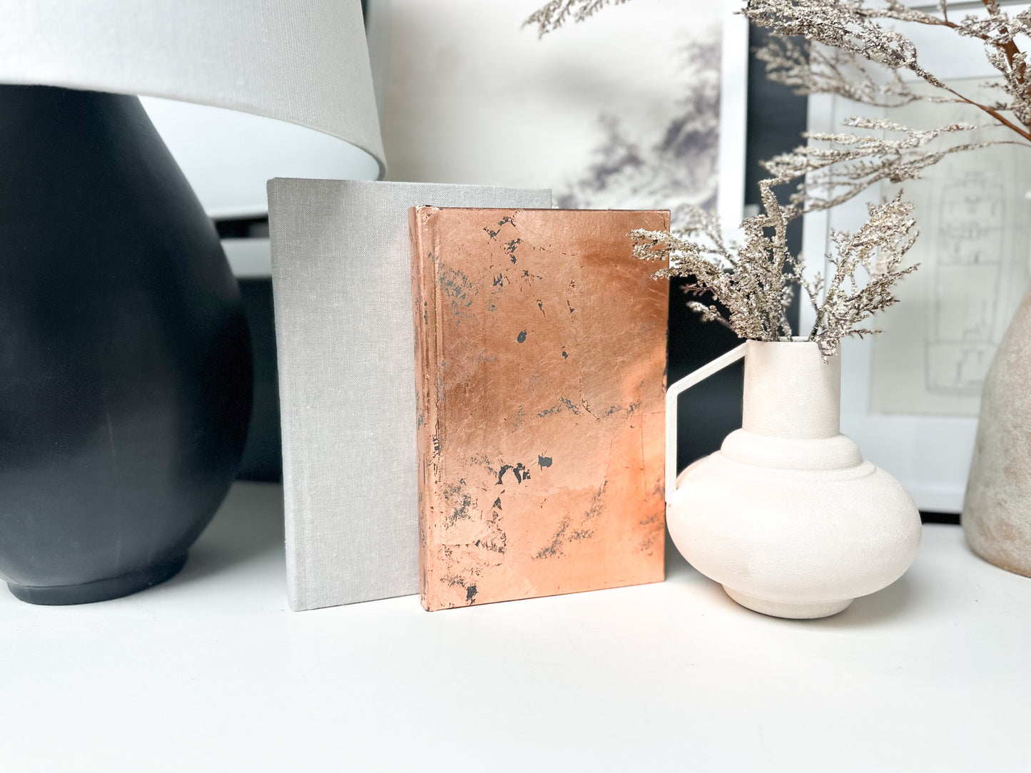 Gold Leaf Books for Shelf Decor