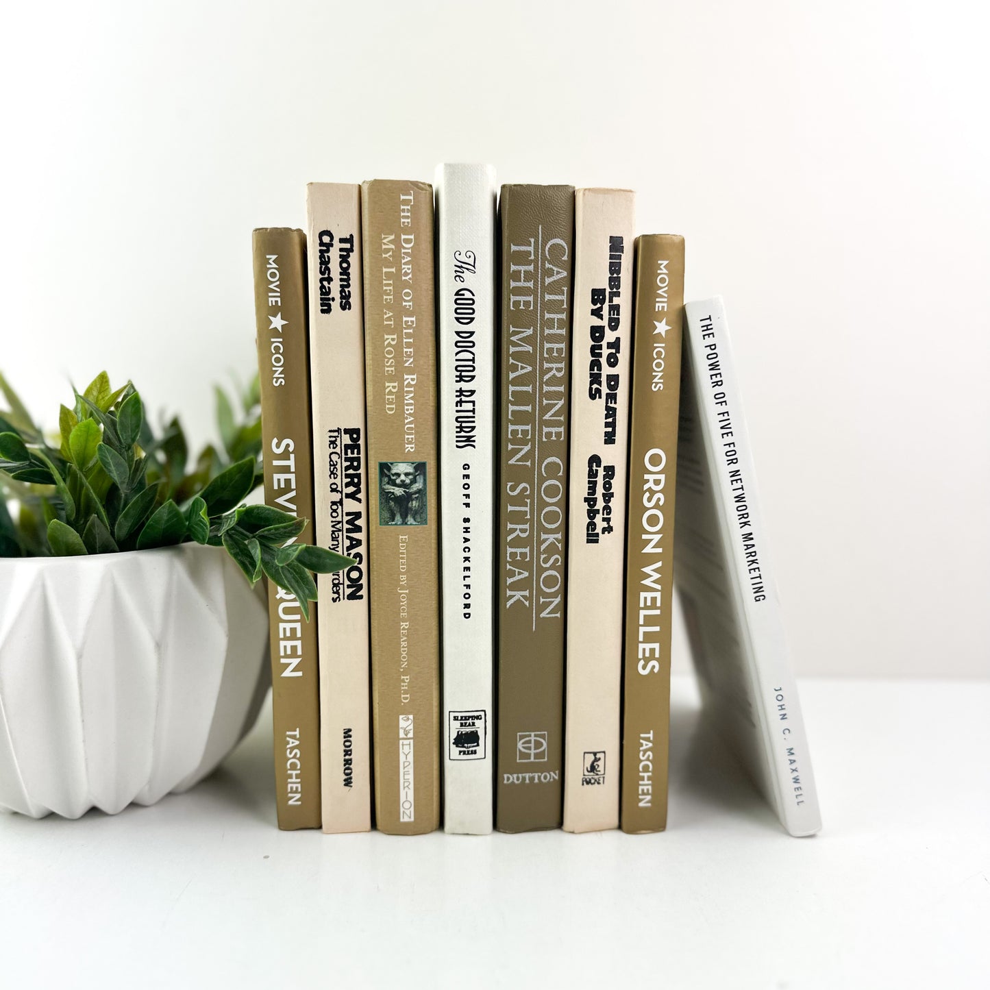 Brown and Cream Vintage Books