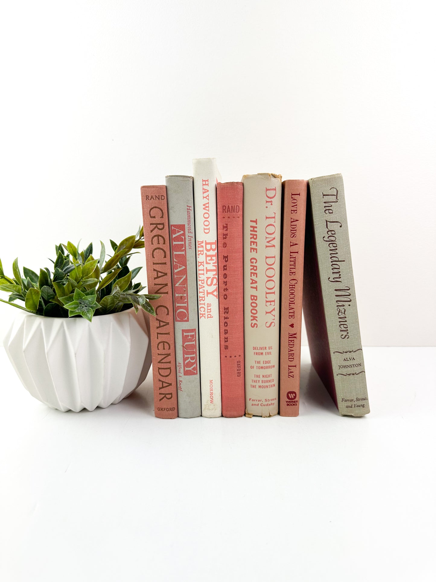 Pink Decorative Books for Shelf Decor