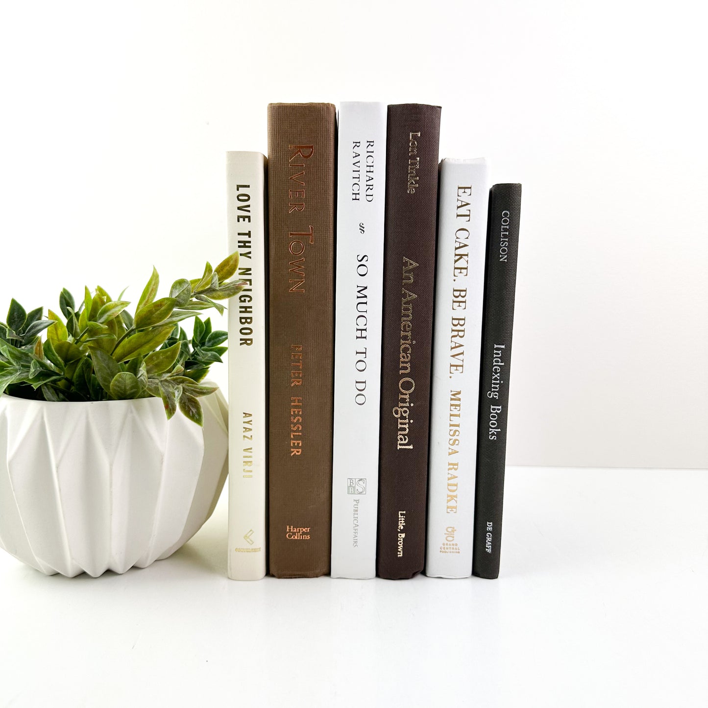 Neutral Tone Books for Home Decor