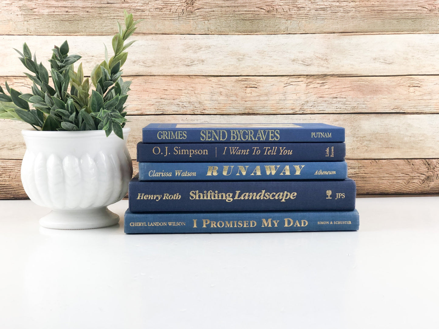 Blue Mantel Decor