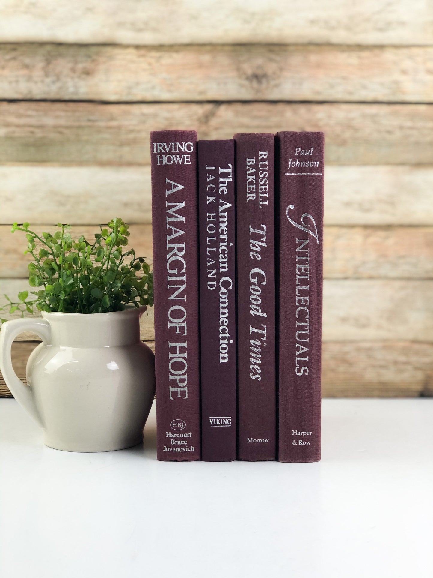 Maroon Books for Shelf Decor / Maroon Decor