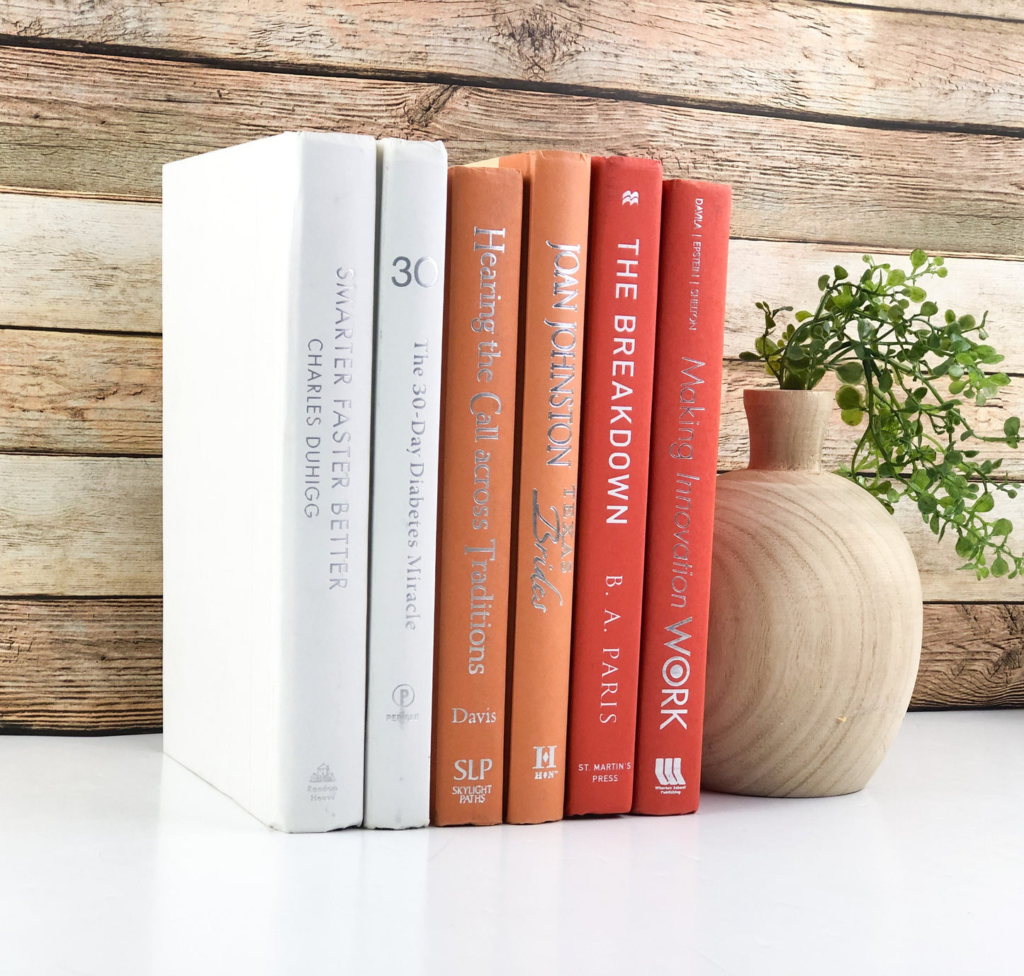 Orange Shelf Decor