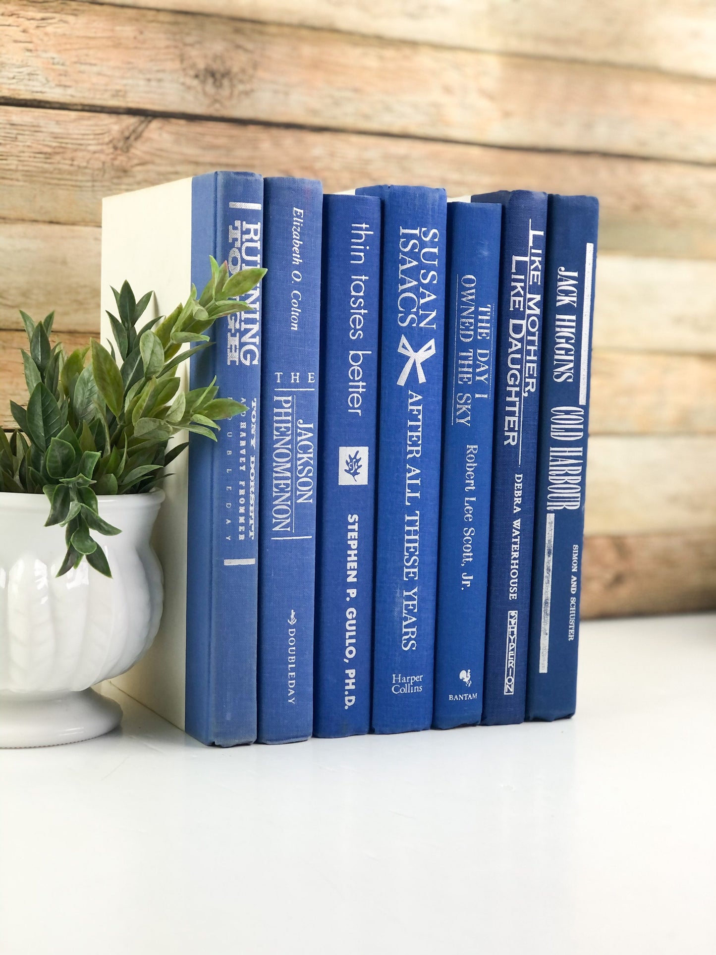 Blue Shelf Decor