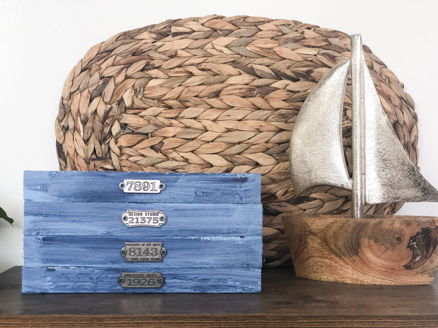 Blue Home Decor / Decorative Books for Shelf Decor