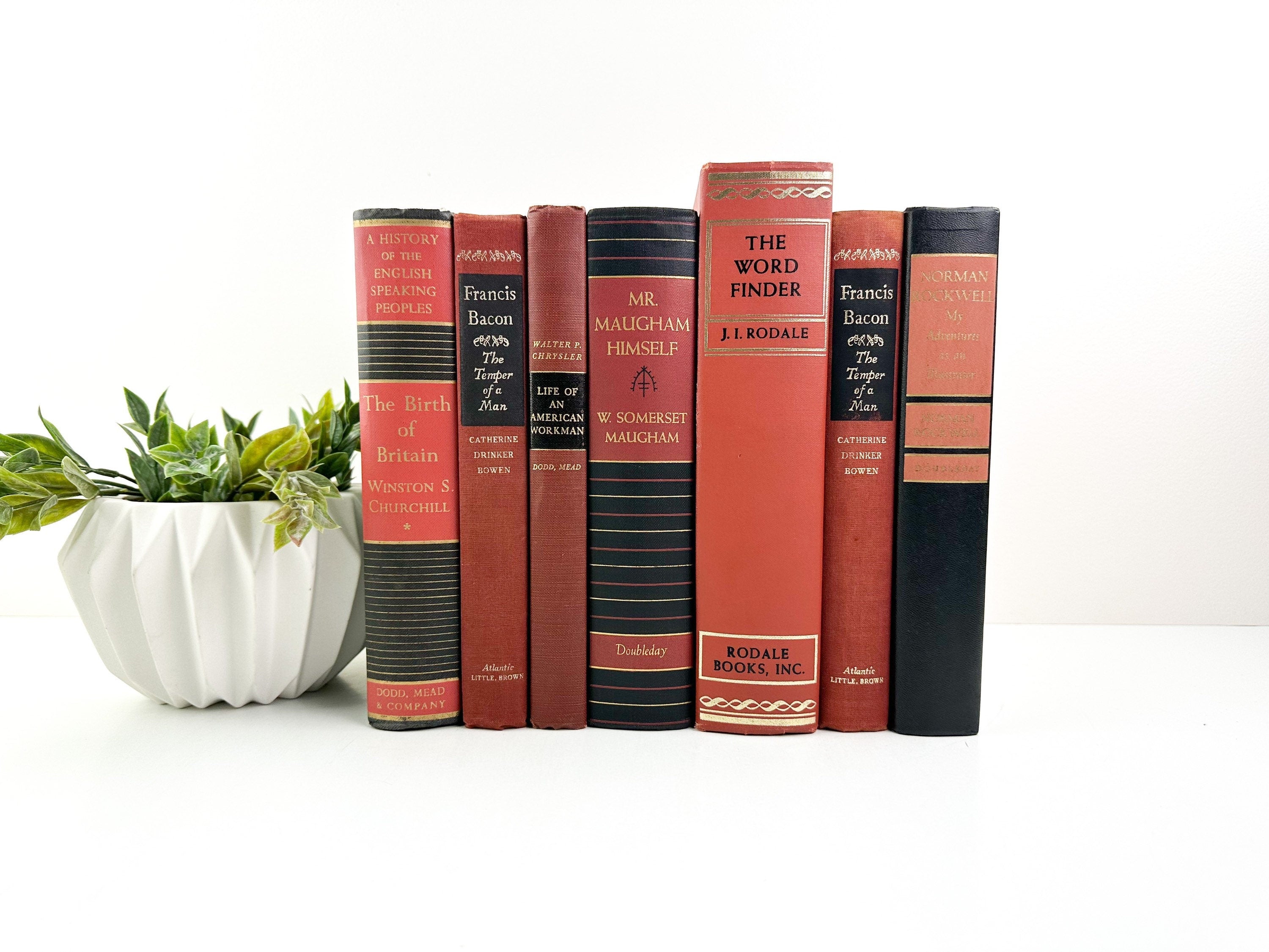 Red and Black Book Decor Elements