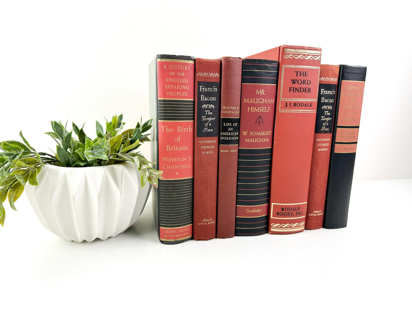 Red and Black Book Decor