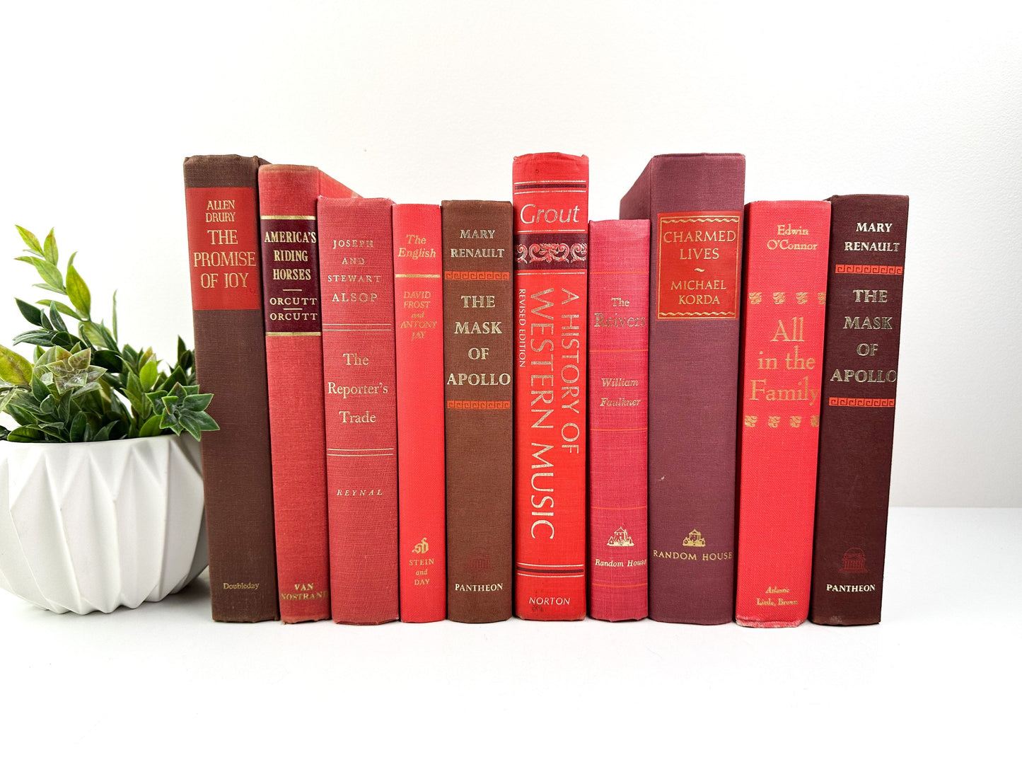 Red Shelf Decor