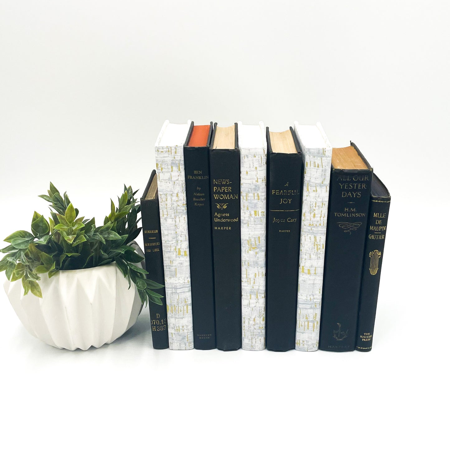 Black and Gray Bookshelf Decor