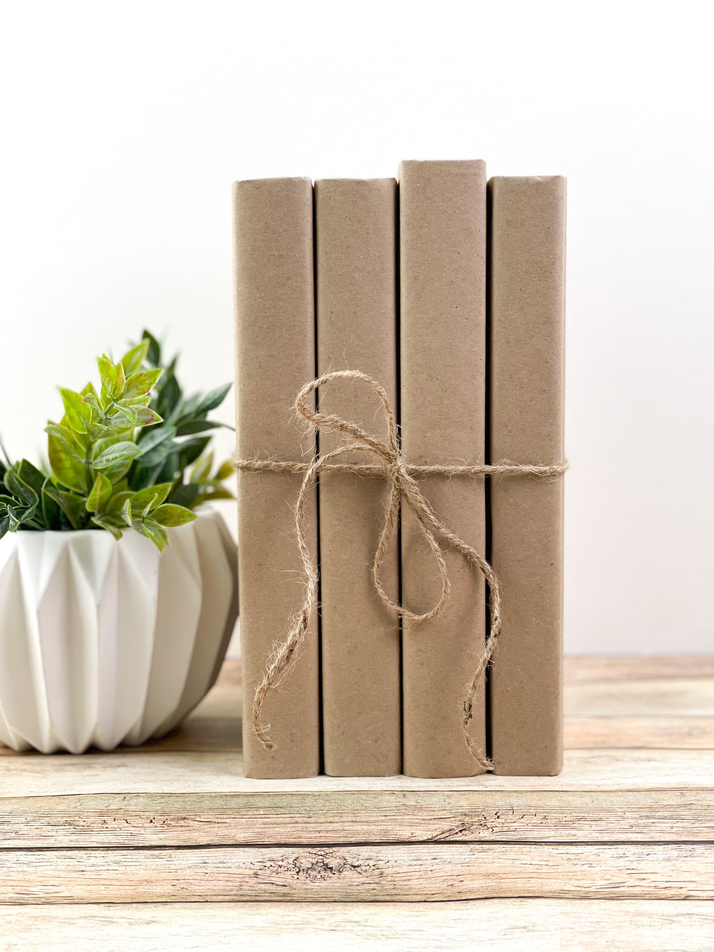 Brown Kraft Books Wrapped in Twine
