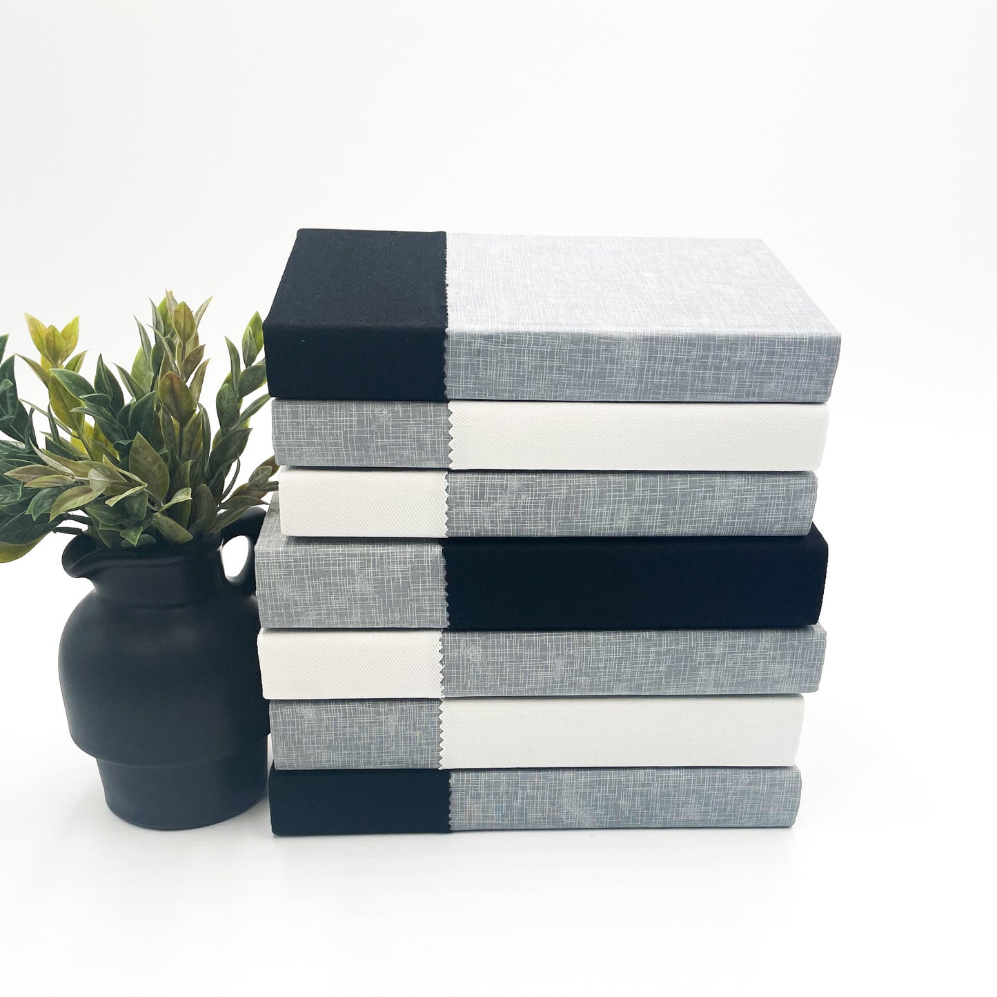 Classic Black, White and Gray Mantle Decor