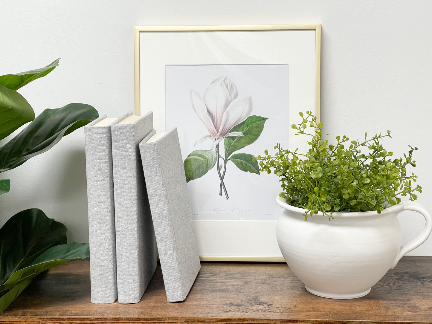 White Botanical Print