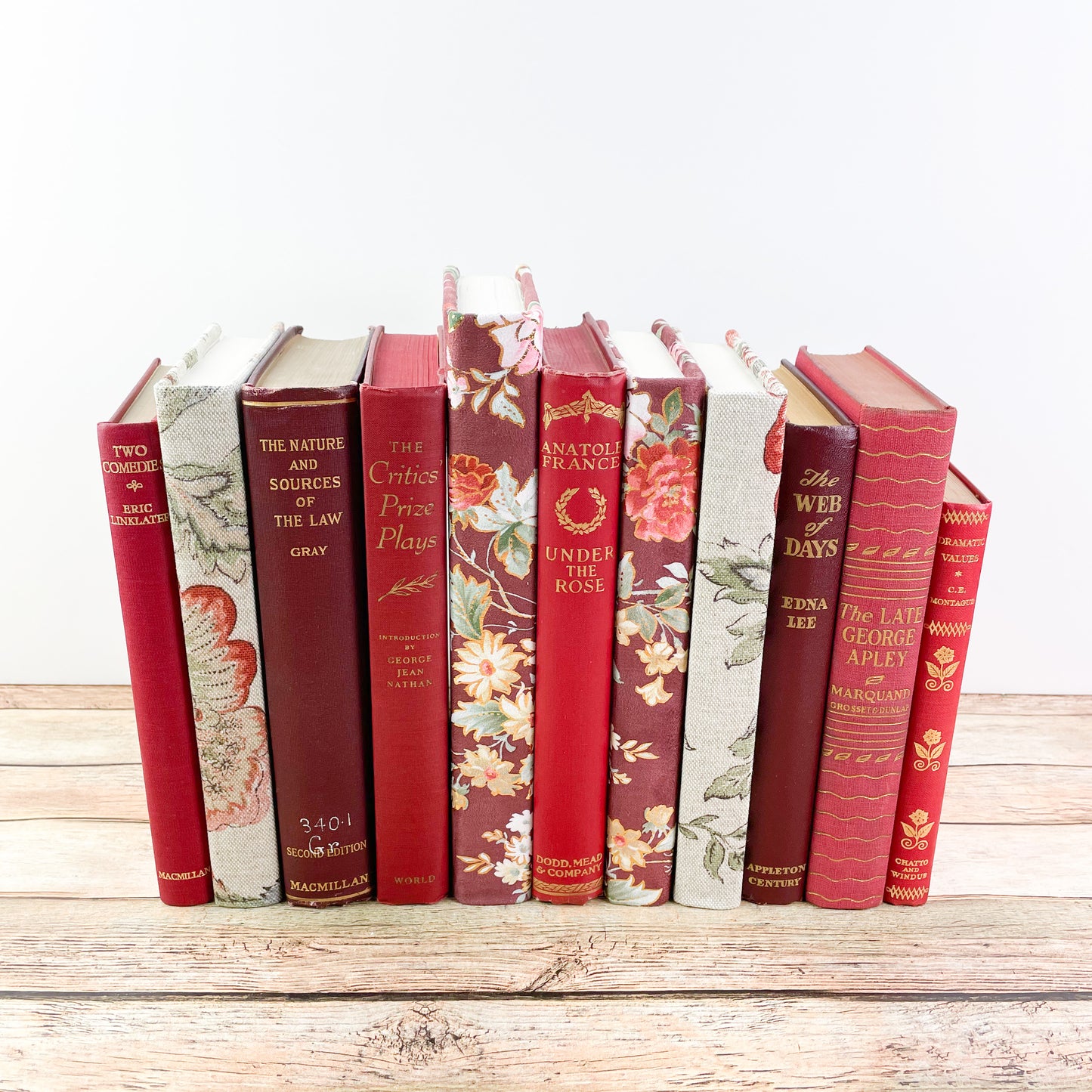 Red Floral Mantle Decor