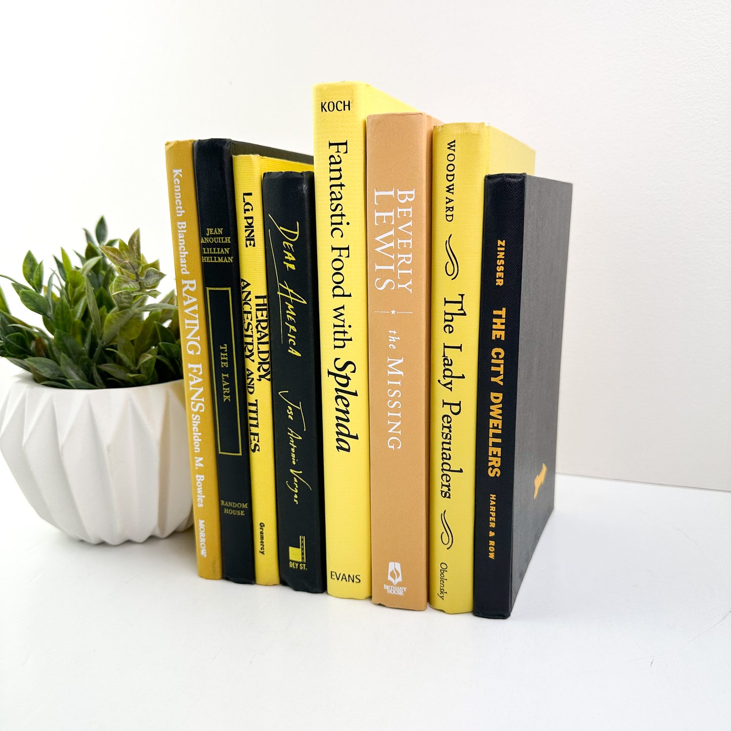 Yellow and Black Mantle Decor