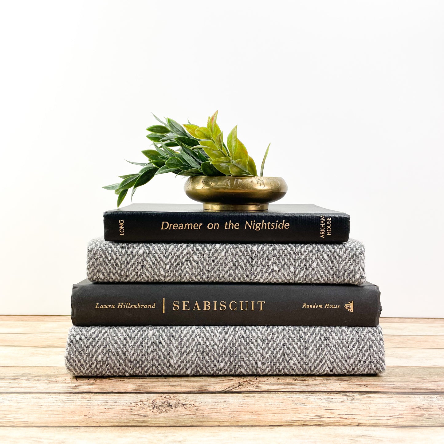 Classic Black and Gray Decorative Book Set