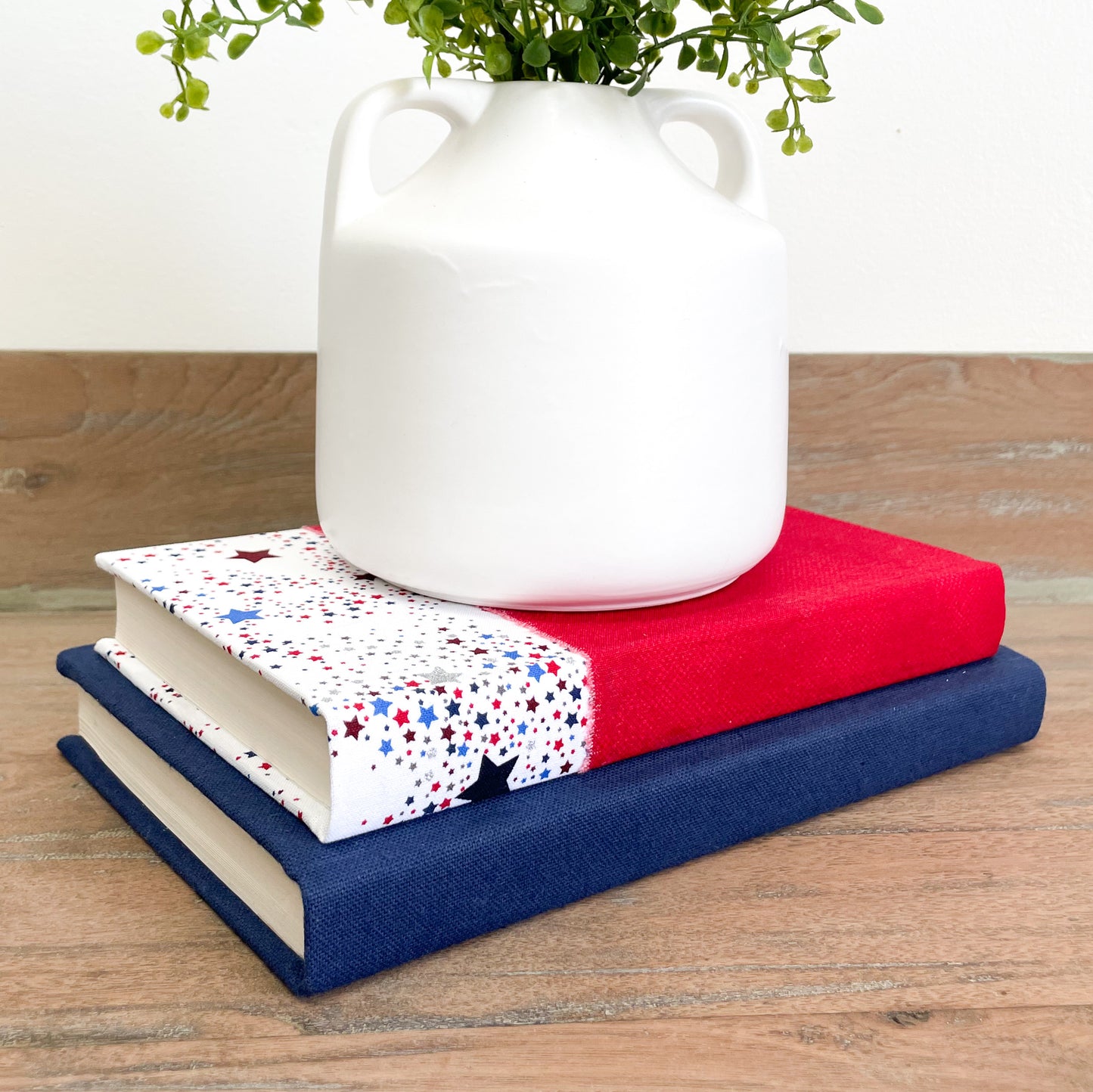 Red White and Blue Shelf Decor