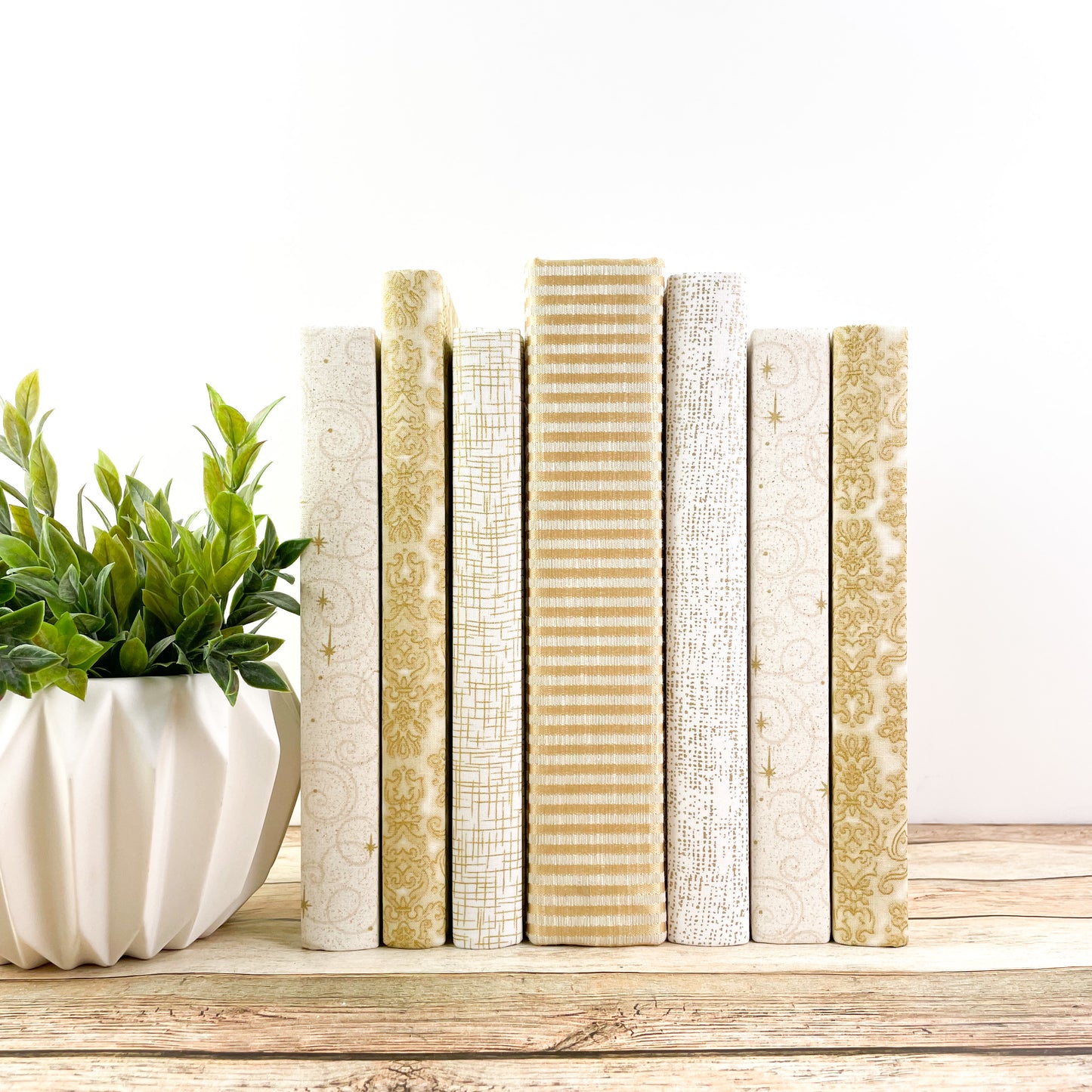 White and Gold Mantle Decor