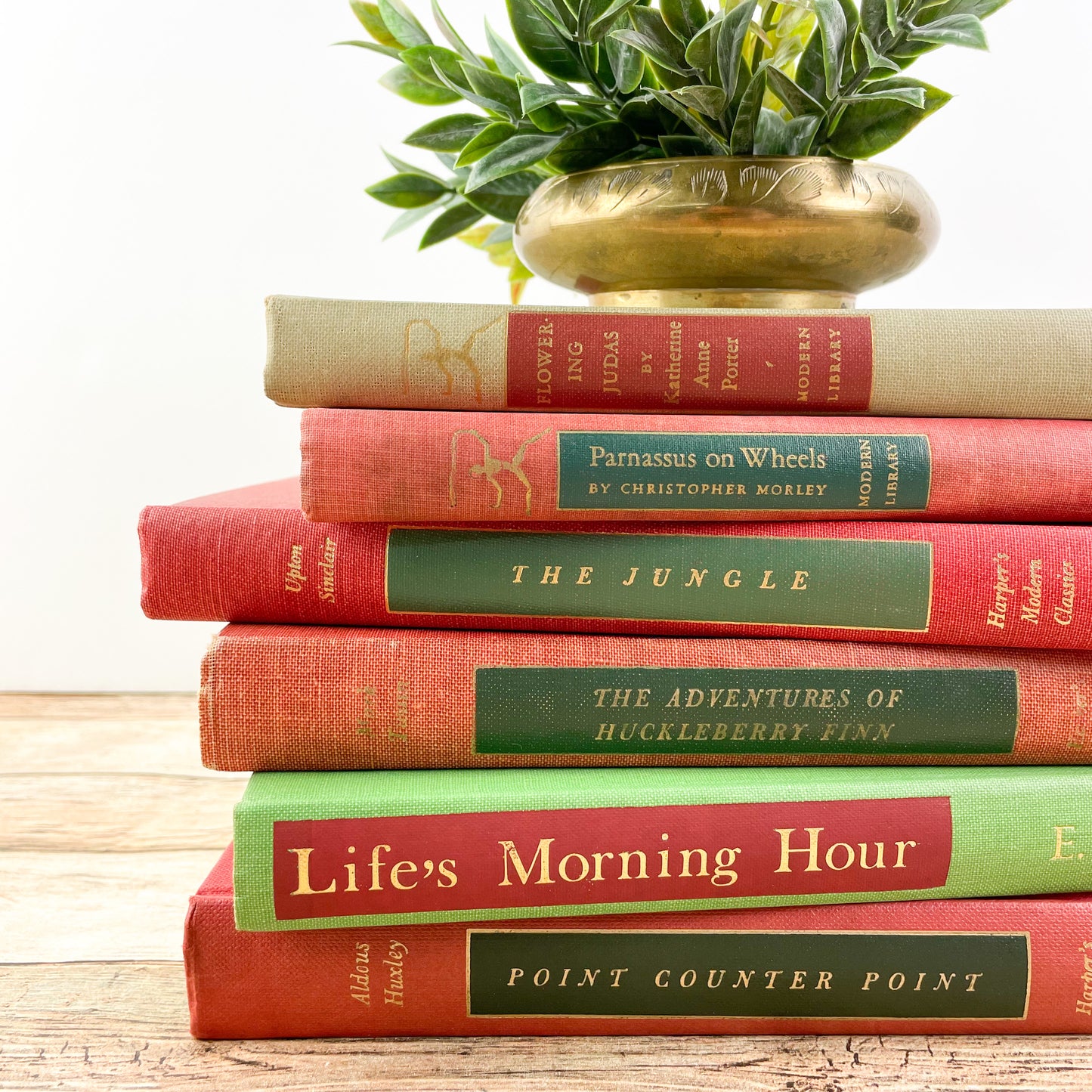 Red and Green Decorative Books