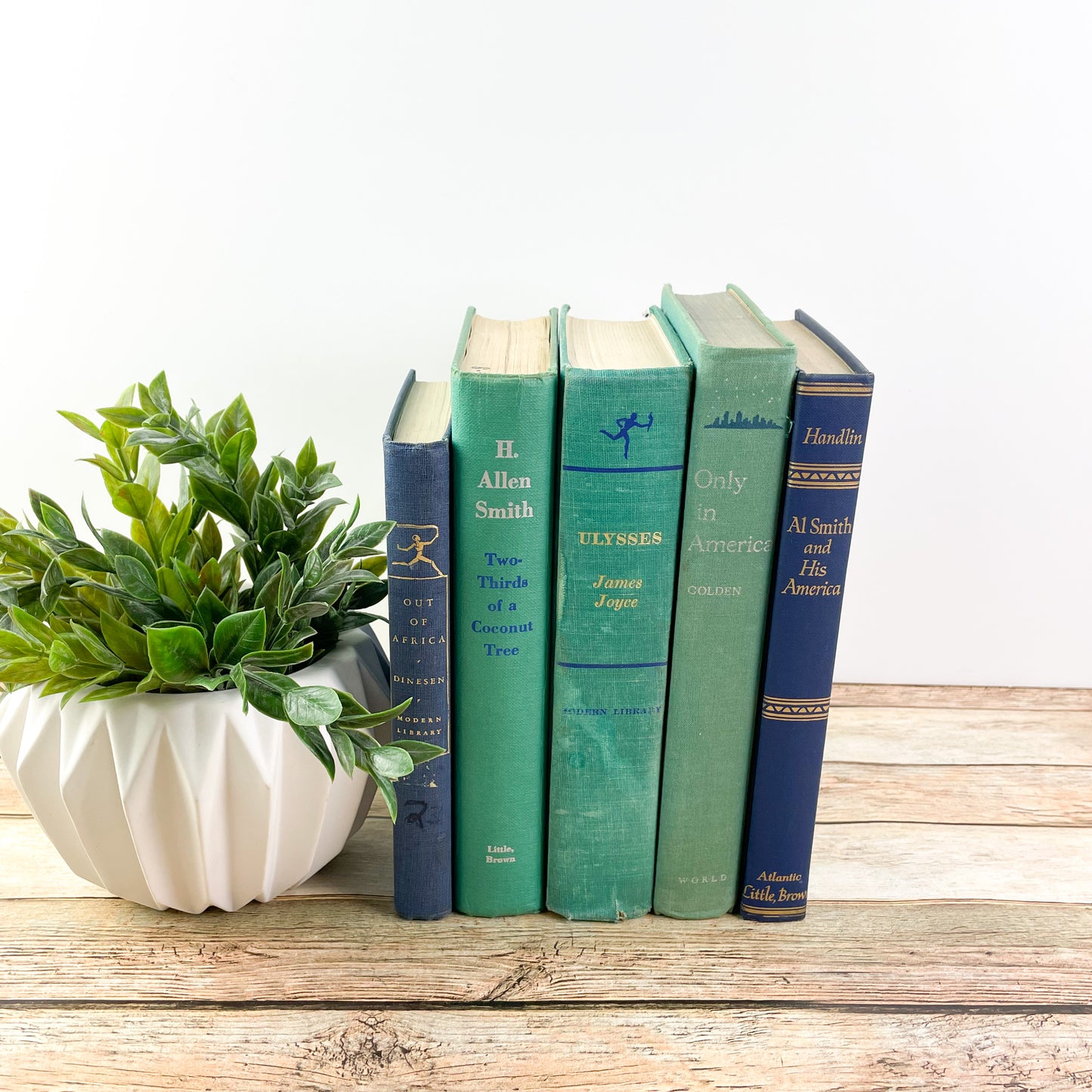 Green and Blue Staging Books