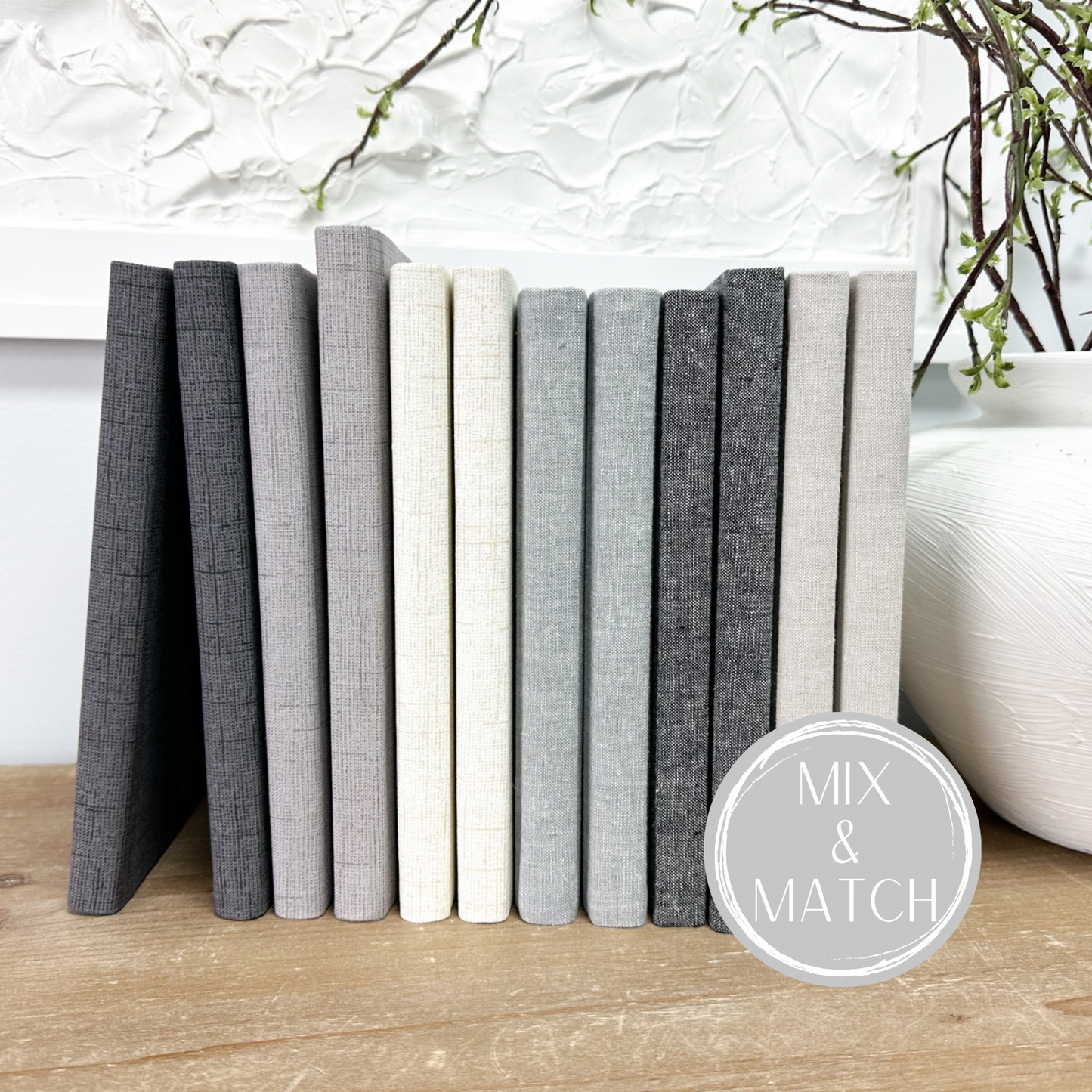 Skinny Fabric Covered Books