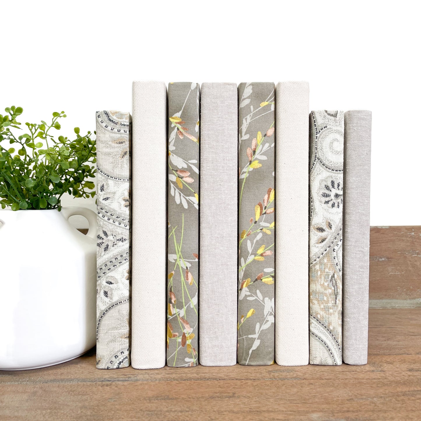 Neutral Floral Books for Decor