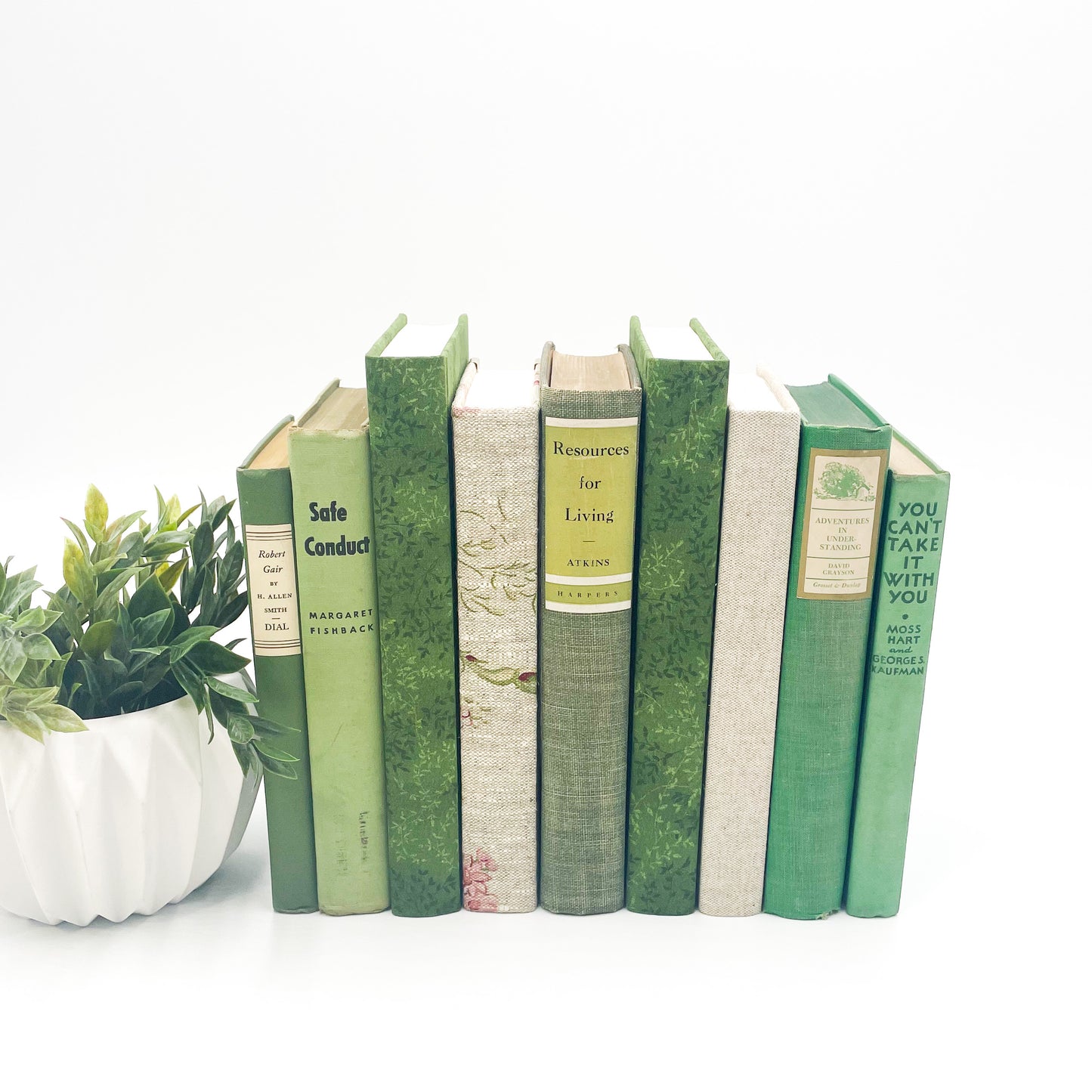 Vintage Green Mantle Decor