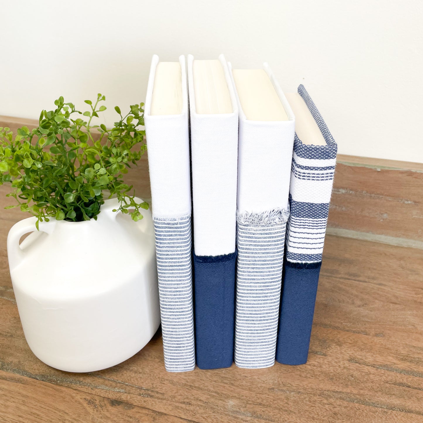 Blue and White Decorative Book Set
