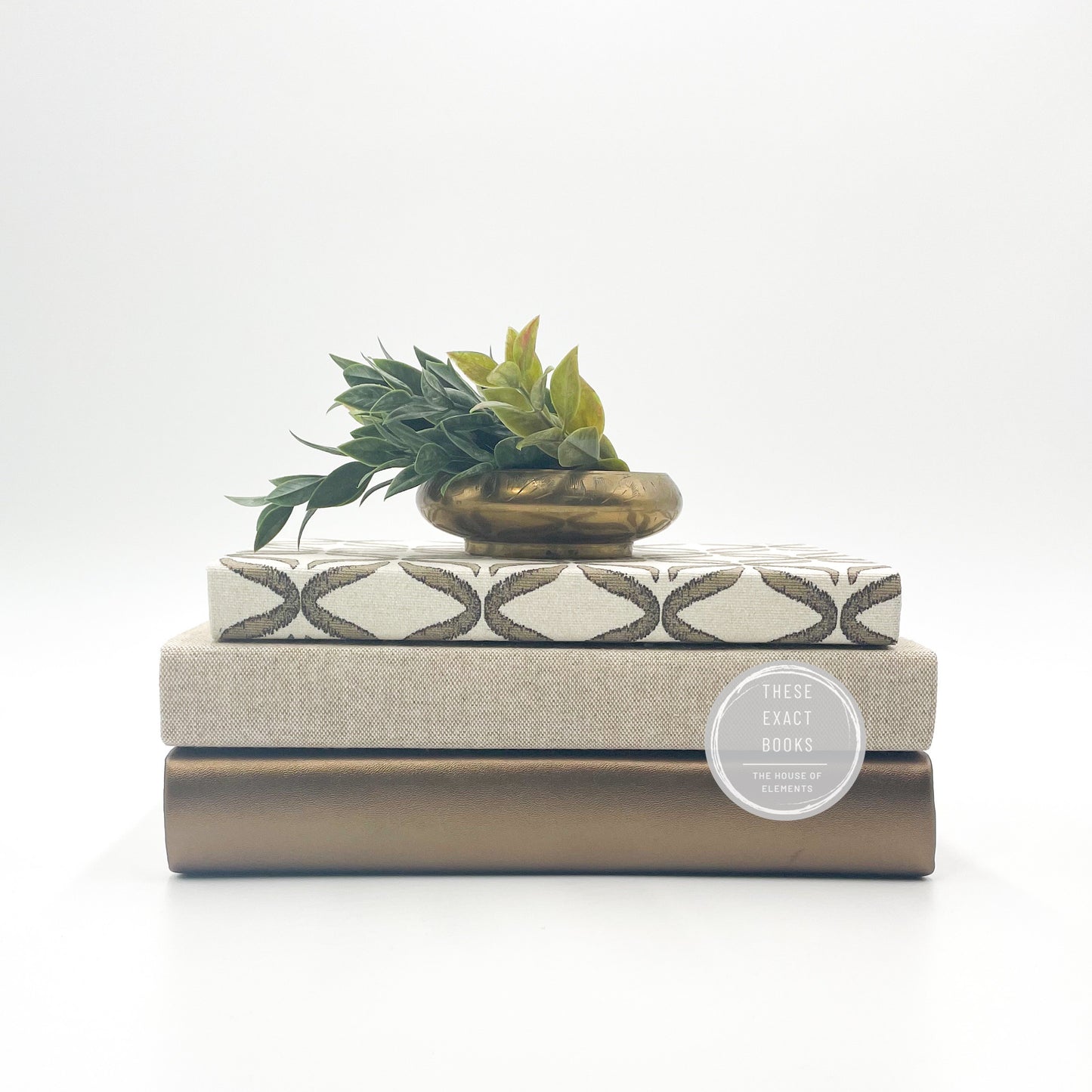 Brown and Cream Books for Home Accents