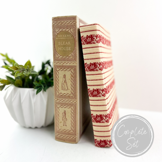 Decorative Book Set with Dickens Vintage Book