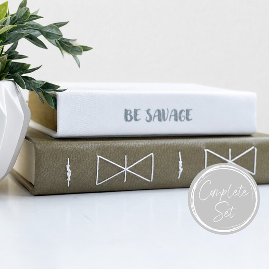 Be Savage Embroidered Decorative Books