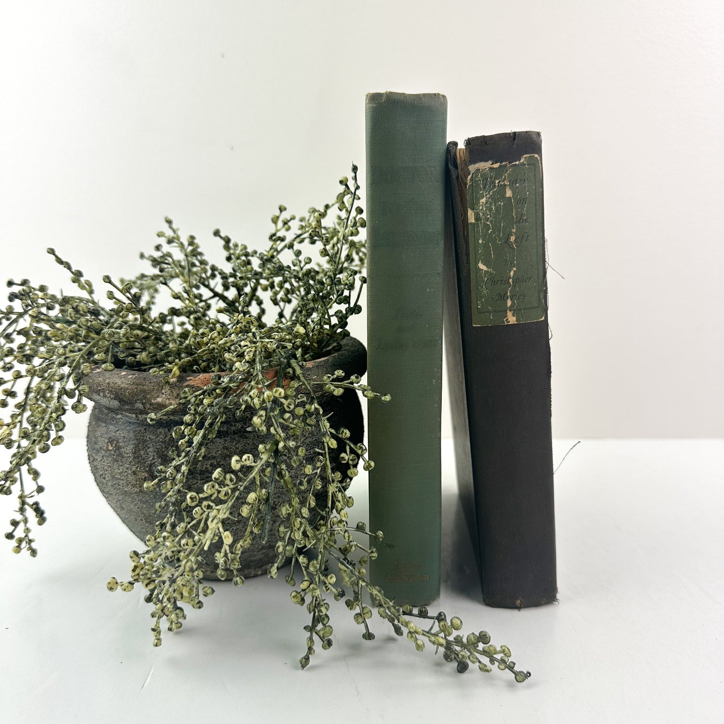 Green Vintage Book Set