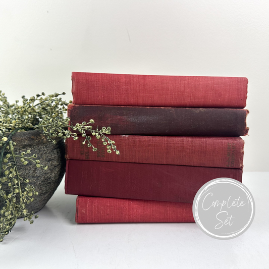 Red Bookshelf Decor