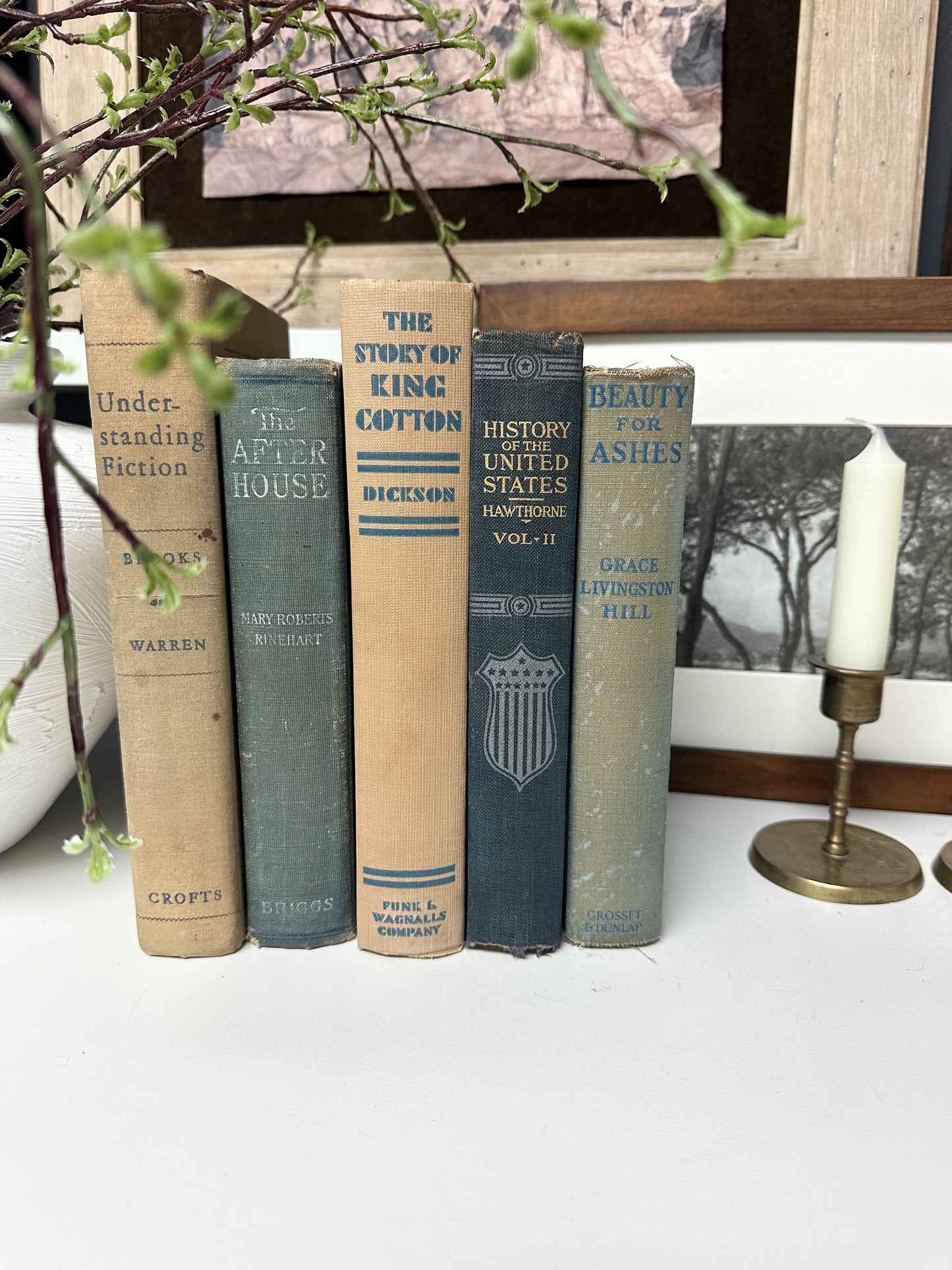 Blue Vintage Book Set