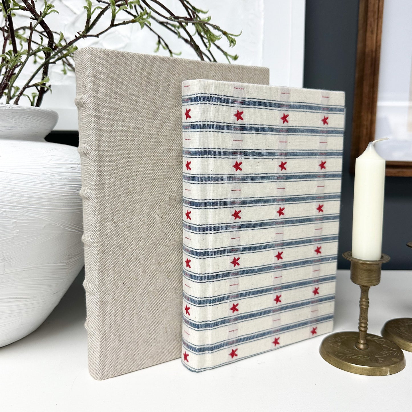 Patriotic Fabric Covered Books