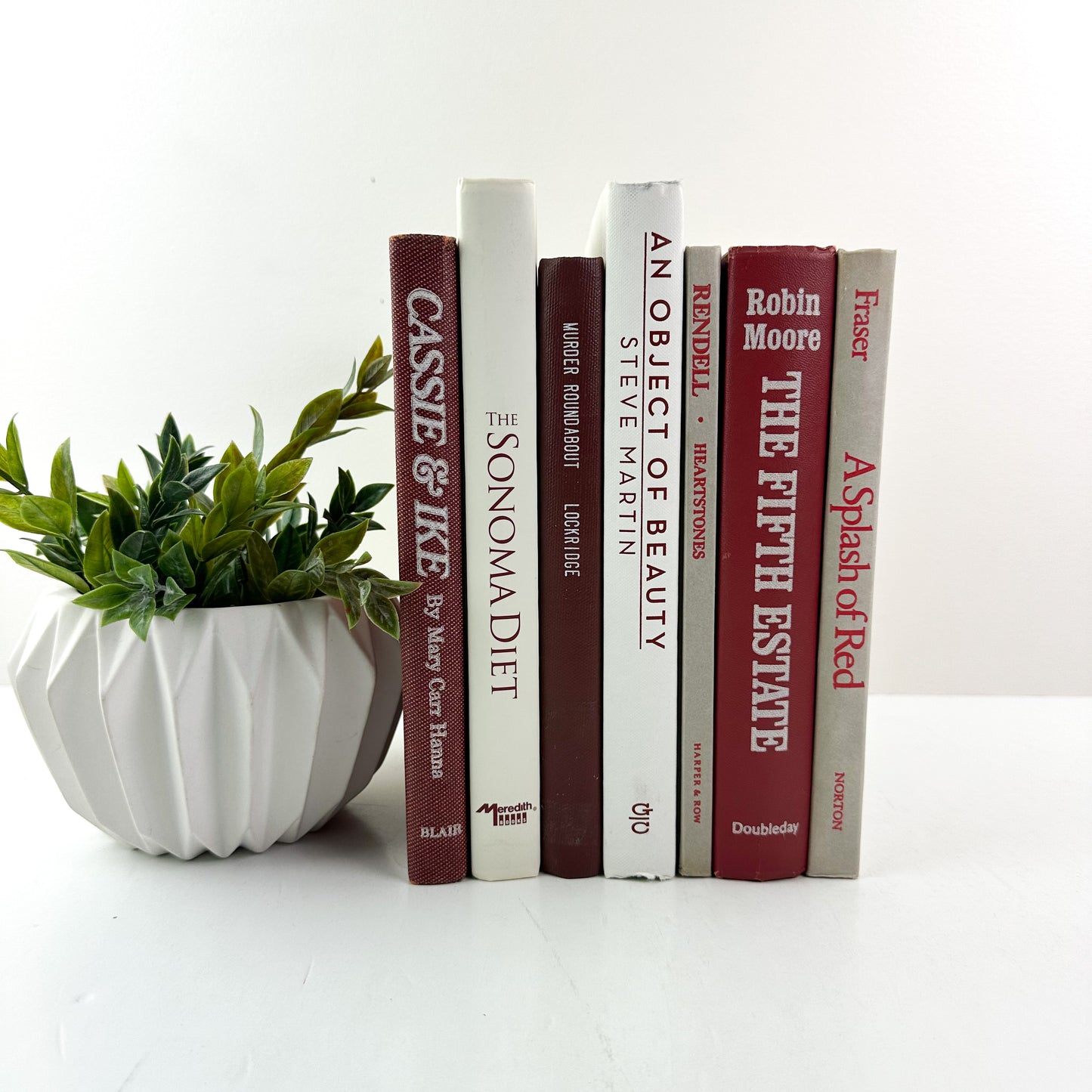 Red and Gray Book Decor