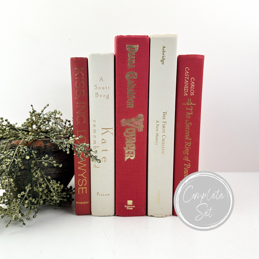 Red and Cream Decorative Books