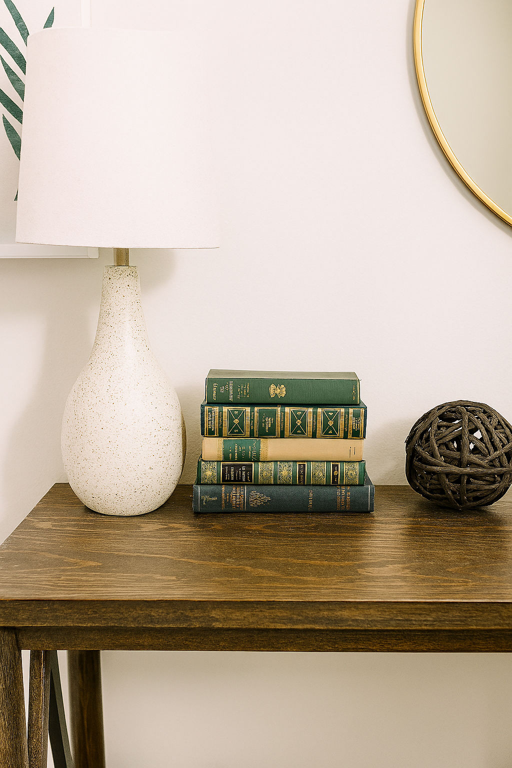 Green Vintage Book Set