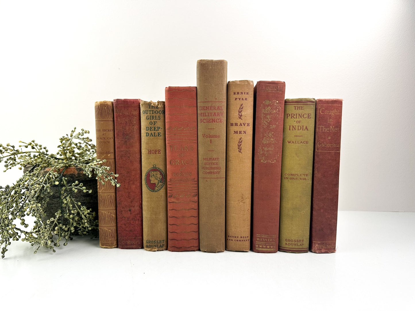 Red and Brown Book Decor