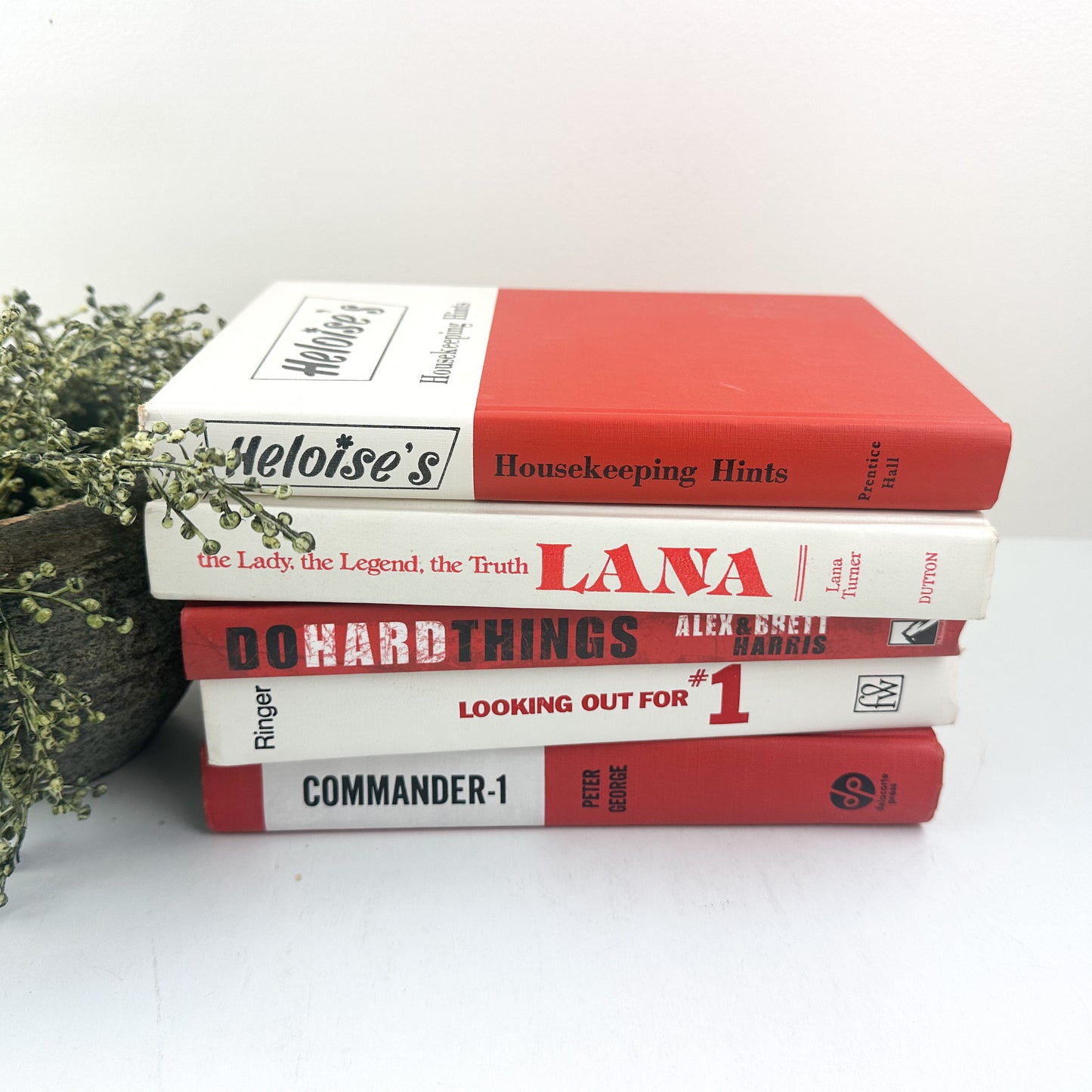 Red and White Books by Color