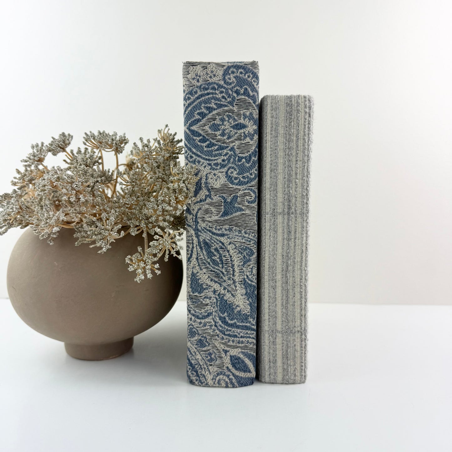 Blue Linen Covered Books