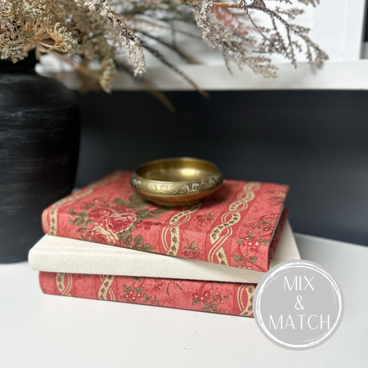 Floral Fabric Covered Books