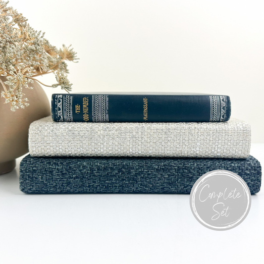 Blue Decorative Book Set
