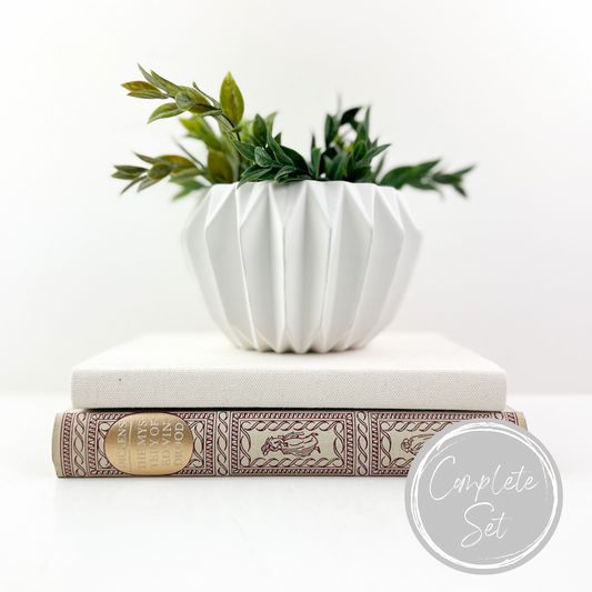 Cream and Red Book Set